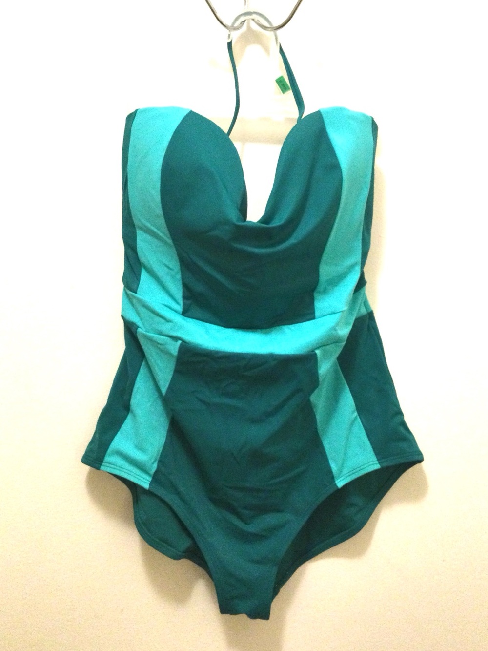 Retro style Adore Me Teal and Aqua One-Piece Swimsuit